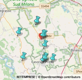 Mappa Largo Ponte di S Martino, 20088 Rosate MI, Italia (3.24909)