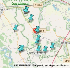 Mappa Largo Ponte di S Martino, 20088 Rosate MI, Italia (3.72643)