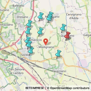 Mappa SP218, 26838 Tavazzano con Villavesco LO, Italia (1.92385)