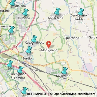 Mappa SP218, 26838 Tavazzano con Villavesco LO, Italia (3.38818)