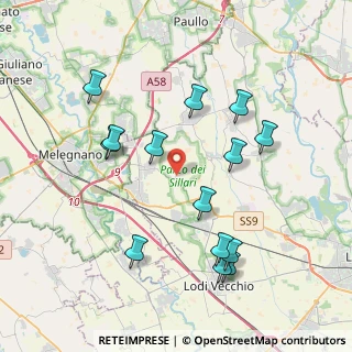 Mappa SP218, 26838 Tavazzano con Villavesco LO, Italia (4.03357)
