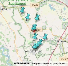 Mappa Via Giuseppe Gallotti, 20088 Rosate MI, Italia (2.85818)