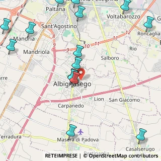 Mappa Via 35020, 35020 Albignasego PD, Italia (2.9825)