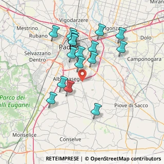 Mappa Via Moncenisio, 35020 Albignasego PD, Italia (6.91529)