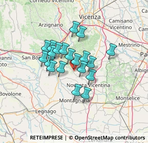 Mappa 36040 Orgiano VI, Italia (9.6005)