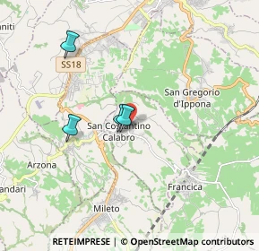 Mappa Via Sabotino, 89851 San Costantino Calabro VV, Italia (4.176)