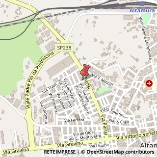 Mappa Via Carbonia, 10A, 70022 Altamura, Bari (Puglia)