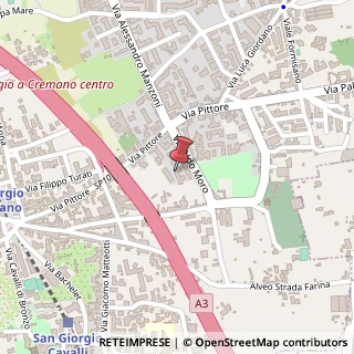 Mappa Via Pittore, 117, 80046 San Giorgio a Cremano, Napoli (Campania)