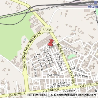 Mappa Via Foggia, 73/A, 70022 Altamura, Bari (Puglia)