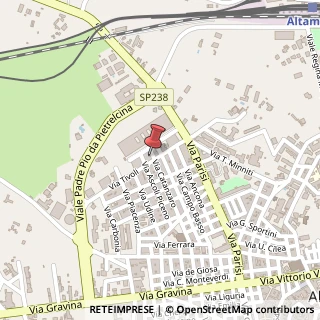 Mappa Via Catanzaro, 61, 70022 Altamura, Bari (Puglia)