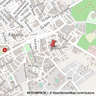 Mappa Via Artigianato, 24, 72015 Fasano, Brindisi (Puglia)