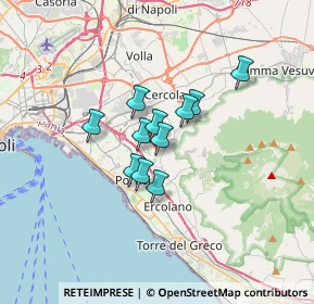 Mappa Via Farina, 80056 Ercolano NA, Italia (2.25)