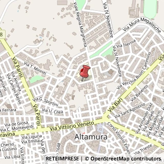 Mappa Via Filippo Baldassarra, 1, 70022 Altamura, Bari (Puglia)