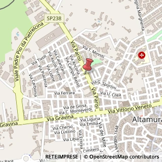 Mappa Via Parisi, 27, 70022 Altamura, Bari (Puglia)
