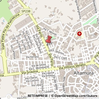 Mappa Via Parisi, 88, 70022 Altamura, Bari (Puglia)