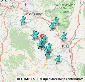 Mappa Via delle Pietre, 06031 Bevagna PG, Italia (5.42643)