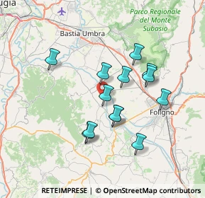 Mappa Via delle Pietre, 06031 Bevagna PG, Italia (6.32385)