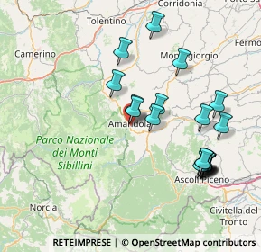 Mappa Via Alessandro Volta, 63857 Amandola FM, Italia (16.3945)
