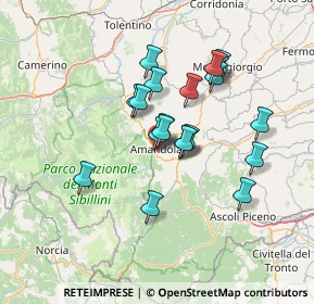 Mappa Via Alessandro Volta, 63857 Amandola FM, Italia (11.7225)