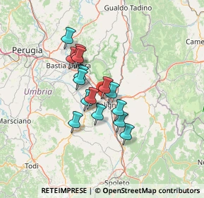 Mappa Via A. Vici, 06034 Foligno PG, Italia (10.13)