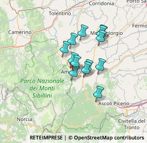 Mappa Via Indipendenza, 63857 Amandola FM, Italia (9.69538)