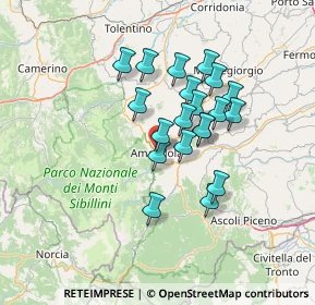 Mappa Via Indipendenza, 63857 Amandola FM, Italia (11.3055)