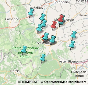 Mappa Viale Cesare Battisti, 63857 Amandola FM, Italia (11.615)