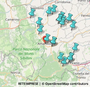 Mappa Viale Cesare Battisti, 63857 Amandola FM, Italia (16.3225)