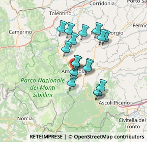 Mappa Viale Cesare Battisti, 63857 Amandola FM, Italia (10.85588)