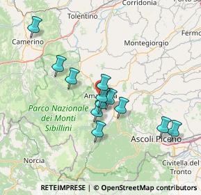 Mappa Piazzale Sandro Pertini, 63857 Amandola FM, Italia (12.66833)