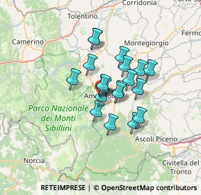 Mappa Piazzale Sandro Pertini, 63857 Amandola FM, Italia (9.226)