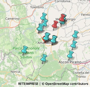 Mappa Piazzale Sandro Pertini, 63857 Amandola FM, Italia (11.83)