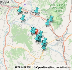 Mappa Via Piandarca, 06031 Bevagna PG, Italia (6.14667)