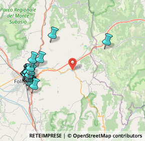 Mappa SS Della Val Di Chienti, 06034 Foligno PG, Italia (10.304)