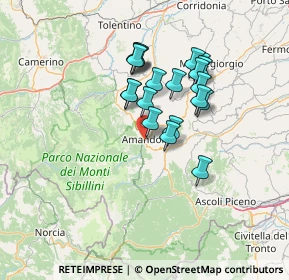 Mappa 63857 Amandola FM, Italia (11.597)