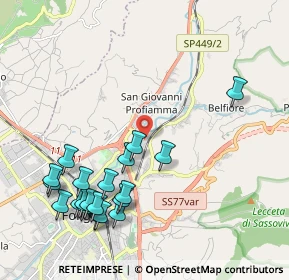 Mappa Via Capannaccio, 06034 Foligno PG, Italia (2.462)