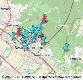 Mappa Viale della Cristallina, 50019 Sesto Fiorentino FI, Italia (1.458)