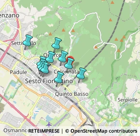 Mappa Viale della Cristallina, 50019 Sesto Fiorentino FI, Italia (1.39273)