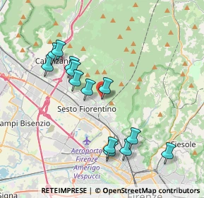 Mappa Viale della Cristallina, 50019 Sesto Fiorentino FI, Italia (3.87923)