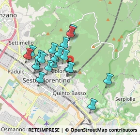 Mappa Via Doccia, 50019 Sesto Fiorentino FI, Italia (1.557)