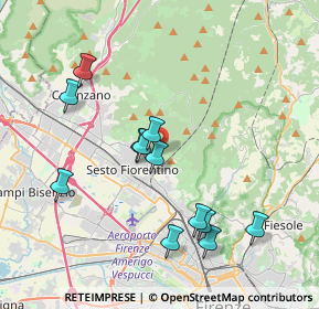 Mappa Via Doccia, 50019 Sesto Fiorentino FI, Italia (3.9175)