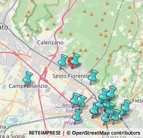 Mappa Viale Michelangelo Buonarroti, 50019 Sesto Fiorentino FI, Italia (5.39889)