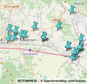 Mappa VIA PROVINCIALE LUCCHESE ROMANA, 55016 Porcari LU, Italia (5.0225)