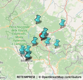 Mappa Via S. Agnese, 47021 Bagno di Romagna FC, Italia (11.0605)