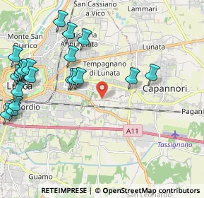Mappa Via del Marginone, 55012 Lucca LU, Italia (2.7015)