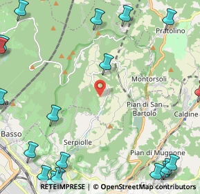 Mappa Via di Belvedere, 50019 Sesto Fiorentino FI, Italia (3.7335)