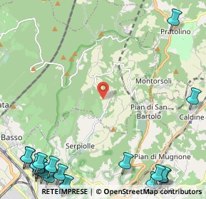 Mappa Via di Belvedere, 50019 Sesto Fiorentino FI, Italia (3.9295)