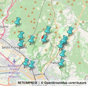 Mappa Via di Belvedere, 50019 Sesto Fiorentino FI, Italia (3.92143)