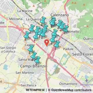 Mappa Via Maestri del Lavoro, 50013 Campi Bisenzio FI, Italia (1.5815)