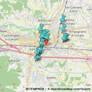 Mappa Piaza curtatone, 55100 Lucca LU, Italia (1.25611)